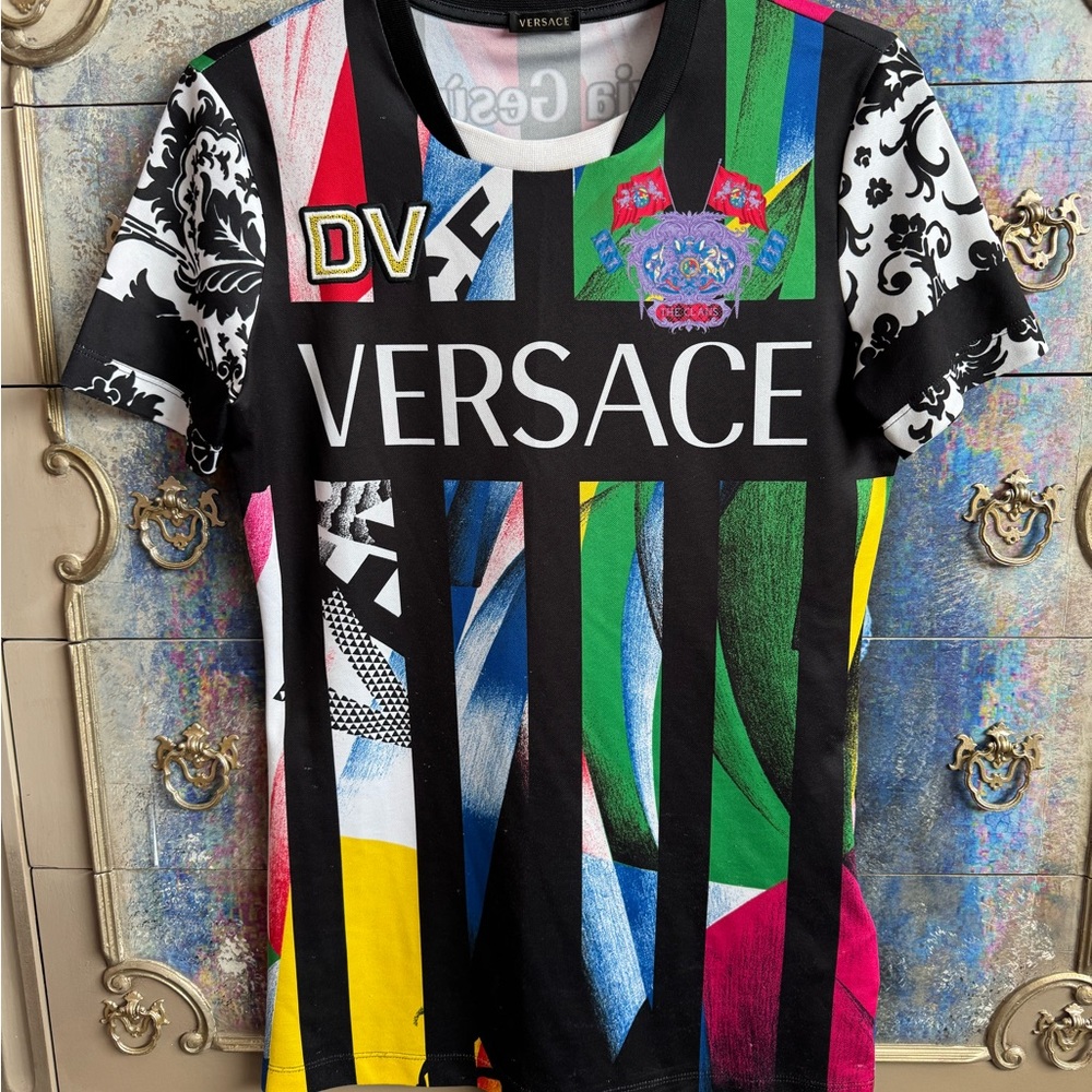 Versace Multicolor Graphic T-Shirt (soccer jersey) - Picture 1 of 7